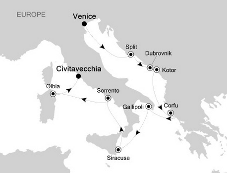 Silversea-Map-Venice-Rome